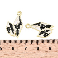 Alliage avec pendentifs en émail noir&nbsp;AL-CBA2919-02G-03