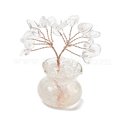 Decorazioni dell'albero della vita in scaglie di cristallo di quarzo naturale&nbsp;DJEW-Z007-02R