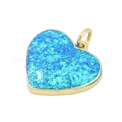 Messing Pavé-Anhänger aus synthetischem Opal&nbsp;KK-I723-20G
