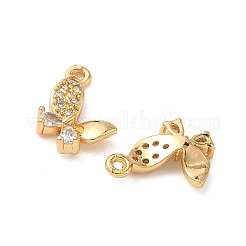 Ciondoli in ottone zirconi chiari micro pavé&nbsp;KK-B160-32G