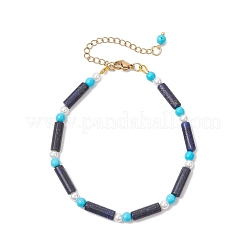 3 bracelet en perles de jade citron naturel&nbsp;BJEW-JB12027