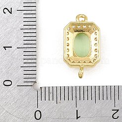 Dijes de conector de circonio cúbico transparente con micro pavé de latón&nbsp;CU-CBAFB7D-04G-02