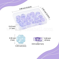 20pcs perles de verre transparentes peintes à la bombe&nbsp;GLAA-FS0002-40A