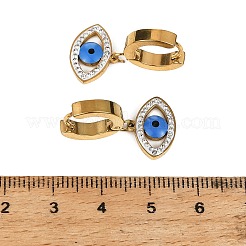 3 paire de boucles d'oreilles créoles et puces en acier inoxydable 304 émaillé avec motif œil turc&nbsp;EJEW-Z166-02G-02