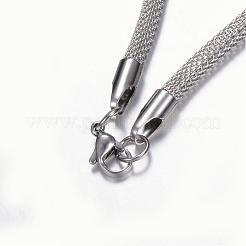 Colliers à chaîne en maille d'acier inoxydable 304 anti-ternissement&nbsp;STAS-F028-01A