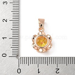 Pendentifs avec zircon cubiques à micro-pavés en laiton&nbsp;KK-D369-06KCG