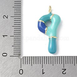 Ciondoli smaltato in ottone&nbsp;KK-E093-03G-P-01