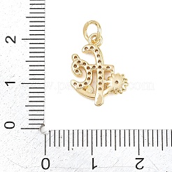 Pendentifs en laiton zircon cubique transparent&nbsp;KK-D258-39G-01