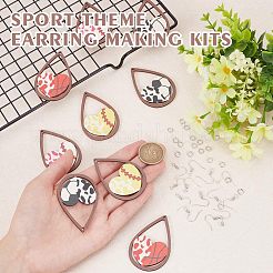 Kit para hacer aretes con temática de balón deportivo&nbsp;DIY-OC0011-33