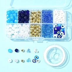 DIY-Sets zur Schmuckherstellung mit bösem Blick aus Bunte Malerei- und Glasperlenarmbändern&nbsp;DIY-FS0007-43