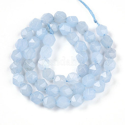 Gefärbt natürlichen weißen Jade Perlen Stränge&nbsp;G-T139-8mm-46H