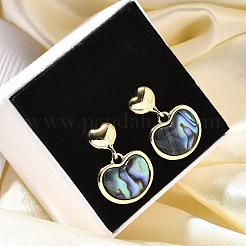 Ohrstecker aus Abalone-Muschel/Paua-Muschel&nbsp;EJEW-L099-05G