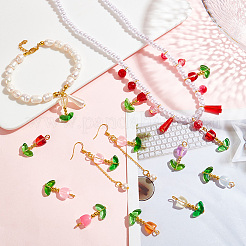 Manuelle Bunte Malerei Anhänger & Charms&nbsp;PALLOY-AB00219