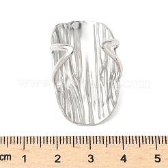 Anillos de puño gruesos de acero inoxidable 304 ovalados&nbsp;RJEW-S626-05P