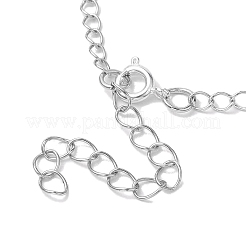 Collana con ciondolo rotondo in acciaio inossidabile 201 e lega con la scritta 