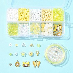 Kit di gioielli con braccialetti rotondi in acrilico e perle di vetro fai da te&nbsp;DIY-FS0006-29E