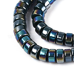 Brins de perles en verre opaque plaquées de couleur AB&nbsp;GLAA-T026-3x6mm-P16