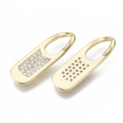 Pendentifs avec zircon cubiques à micro-pavés en laiton&nbsp;KK-N232-56-NF