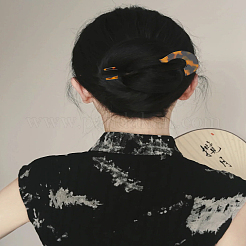 2 fourche à cheveux en acétate de cellulose (résine) en forme de U&nbsp;OHAR-LP0004-05A