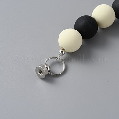 Sangles mobiles en perles acryliques&nbsp;MOBA-WH0003-29B