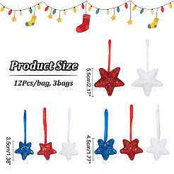 12 Stück Schaumstoff-Anhängerdekorationen für den Weihnachtsbaum&nbsp;FIND-WH0126-153