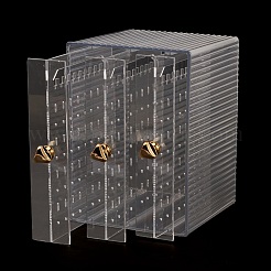 Rechteckige transparente Ausstellungenbox für Ohrringe aus Kunststoff&nbsp;ODIS-O002-01B