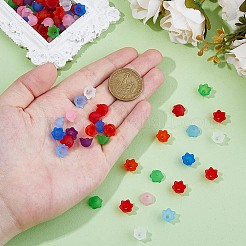 800 Stück transparente Perlenkappen aus Acryl in 8 Farben.&nbsp;FACR-HS0001-01