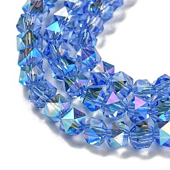 Chapelets de perles en verre électroplaqué&nbsp;GLAA-Q105-02-06