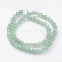 Chapelets de perle verte d'aventurine naturel&nbsp;G-G735-63-8mm