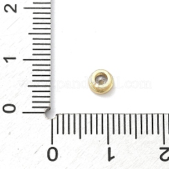Cabujones de circonita cúbica micropavé de latón redondos y planos&nbsp;KK-P345-13G-A02