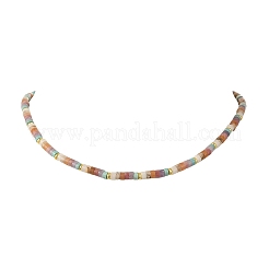 Collane da donna con perline heishi in pietre preziose miste naturali&nbsp;NJEW-JN06423