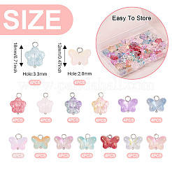 60 Stück 15 Stile transparente Glasanhänger&nbsp;FIND-TA0004-51