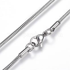 Collane a catena a serpente in acciaio inossidabile 304&nbsp;NJEW-D285-03
