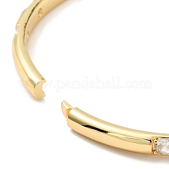 Bracciale rigido da donna incernierato con zirconi chiari&nbsp;BJEW-G643-02G