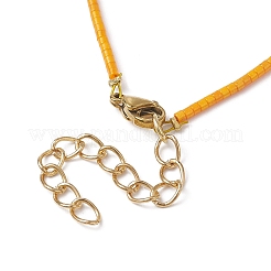Bracelet en perles de verre et lampwork contre le mauvais œil avec fermoirs en acier inoxydable 304 plaqué or 18 carat&nbsp;BJEW-JB09998-04