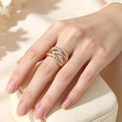 Anelli da donna multistrato in lega di zinco con strass&nbsp;IA4421-10