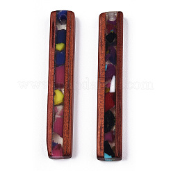 Colgantes de resina y madera transparentes&nbsp;RESI-N039-08