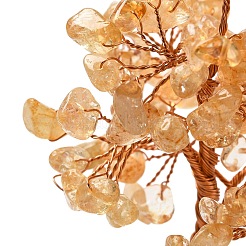 Weihnachten natürliche gelbe Quarzsplitter Baumschmuck&nbsp;DJEW-K028-01D