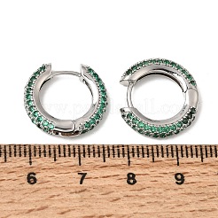 Créoles en laiton avec zircone cubique de micro pave&nbsp;KK-CBA8324-24P