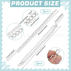 Catene per cinturini per stivali in alluminio da 4 pz 2 stili&nbsp;FIND-PH0026-62P