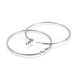 Pendientes de aro de acero inoxidable 201 resistentes al deslustre&nbsp;EJEW-F188-24P-E