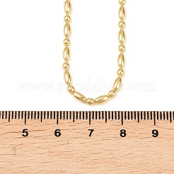 Collares de cadena de bolas de latón de 2.2 mm para hombres y mujeres&nbsp;NJEW-L012-06G