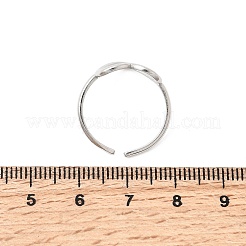 5 anillo de puño abierto de acero inoxidable 304 para mujer.&nbsp;RJEW-K313-12P