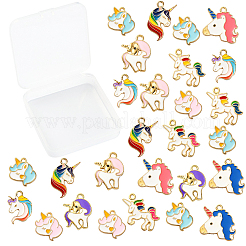60 Stück 10 Arten Legierung Emaille Anhänger&nbsp;ENAM-CJ0002-69