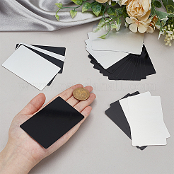 100 Blatt 2 Farben Aluminium Blanko-Namenskarten&nbsp;DIY-WR0003-56