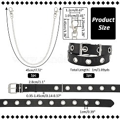 Punk-Gothic-PU-Ledergürtel&nbsp;AJEW-WH0515-43P
