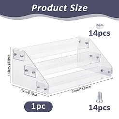 3-stufiger Nagellackflaschen-Organizer aus PS-Kunststoff&nbsp;ODIS-WH0095-004