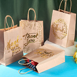 8 stücke 4 arten gold stempel danke gedruckt papier geschenk tragetaschen&nbsp;ABAG-TA0001-61