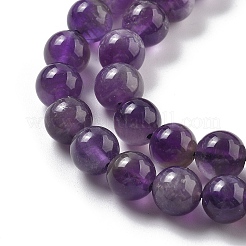 Natürlichen Amethyst Perlen Stränge&nbsp;G-M445-8MM-01F