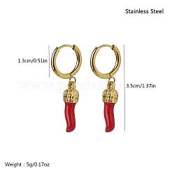 Pendientes geométricos de chile rojo para mujer&nbsp;SO5470-1